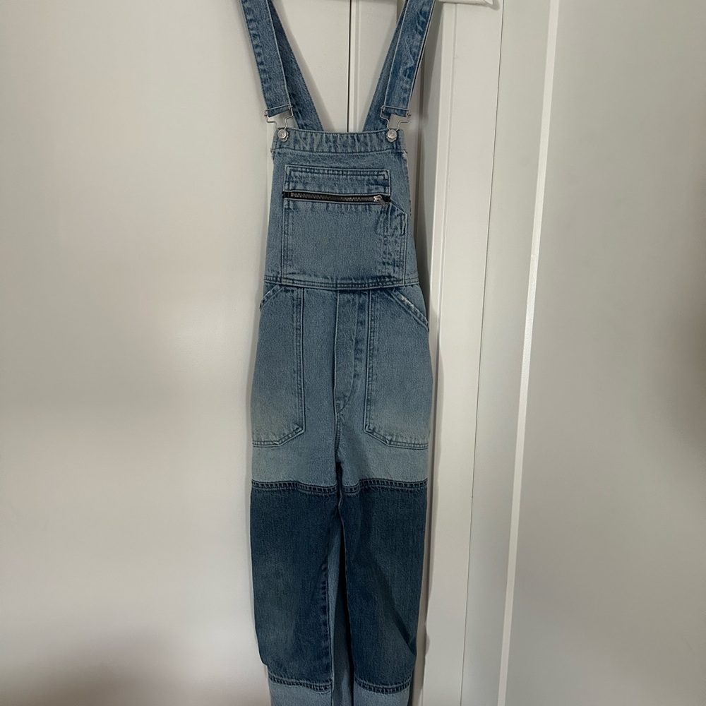 Two-Tone Denim Overalls